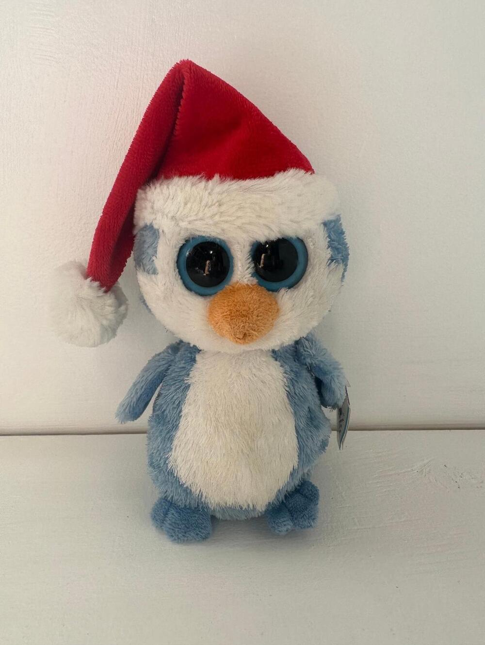 Ty Beanie Boo “Fairbanks” the Blue Penguin - Badly Creased Tag (6 inch)